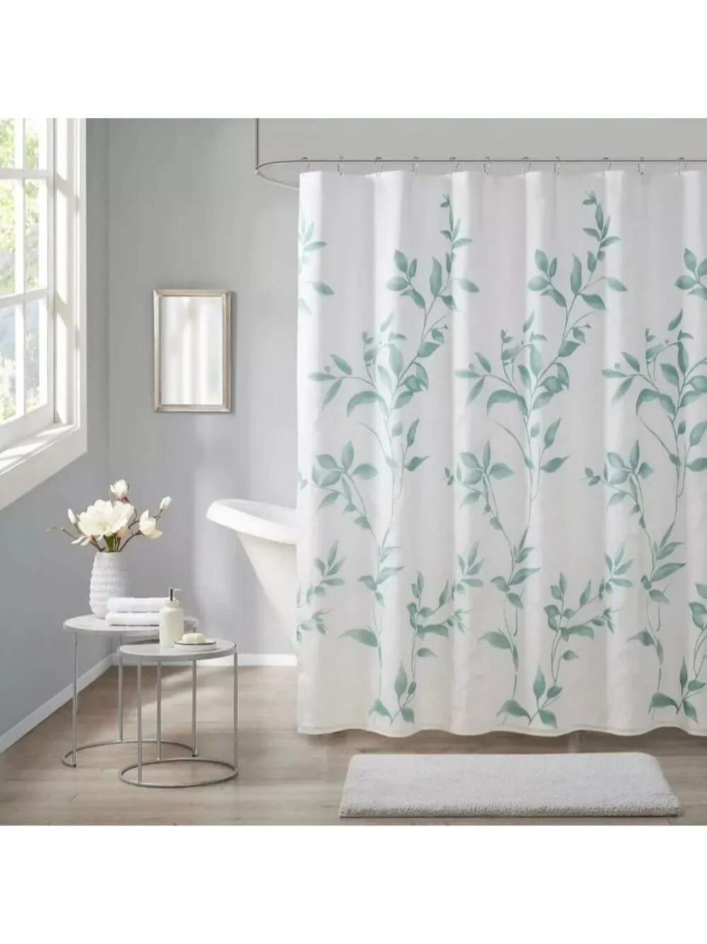 Madison Park Cecily Botanical Shower Curtain 72x72 Multicolor Modern